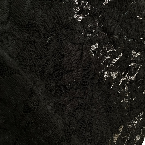 Anthropologie Crewneck Short-Sleeve Top Black Lace Tee NEW Small - Picture 8 of 15